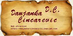 Damjanka Cincarević vizit kartica